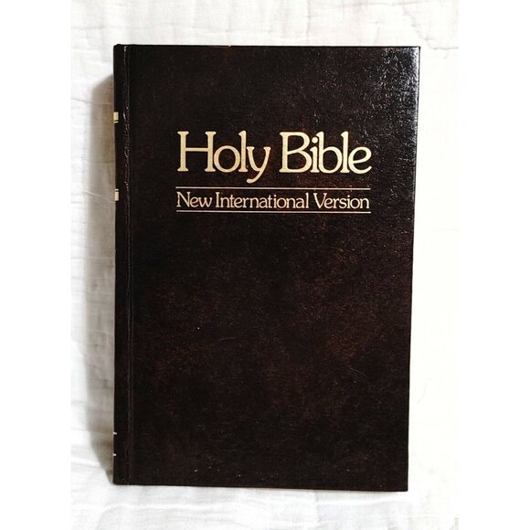 Holy Bible New International Version NIV Brown Hardcover 1979 - Picture 1 of 5